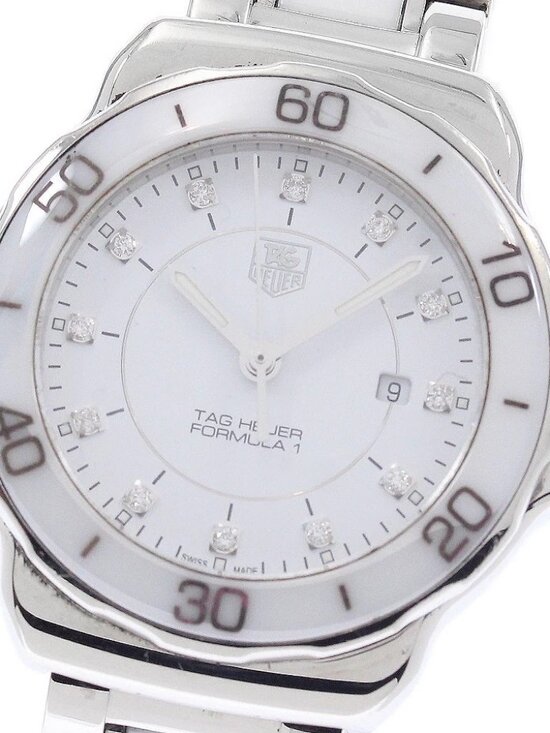 TAG HEUER Formula 1 WAH1315 12P diamond date white Dial Quartz Ladies _951203 main image 8